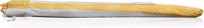 PICNIC TIME 5.5 Ft Portable Beach Umbrella, Lightweight UV Protection Sunshade with Tilt Pole & Carry Bag, Outdoor Canopy Umbrella for Beach, Sand, Pool, Patio, Camping, Travel, or Backyard Shade, (Yellow Cabana Stripe)