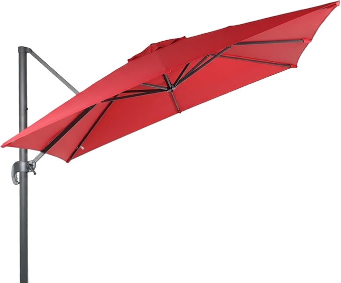 BPS 10'x10' Cantilever Umbrella Replacement Canopy for 8 Ribs Square Offset Umbrella, Outdoor Canopy Replacement for Patio Parasol, Canopy Only