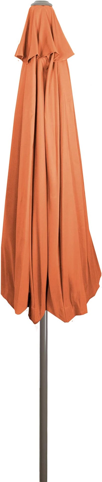 Northlight 9ft Outdoor Patio Umbrella with Hand Crank and Tilt - Terracotta Orange