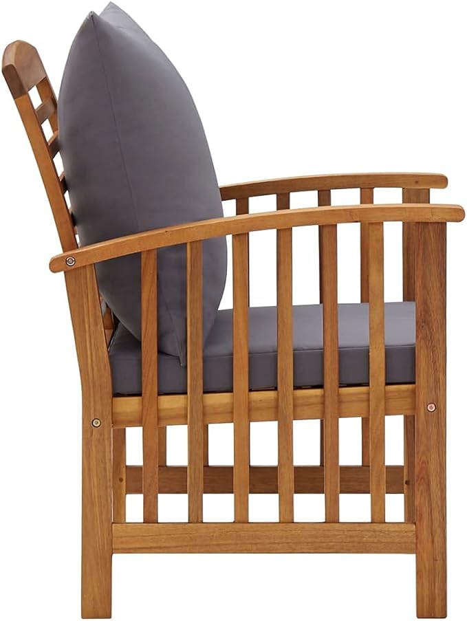 Patio Lounge Set with Cushions,Outdoor Patio Furniture,Outdoor Chat Conversation Set,Garden Furniture Sets,for Patio,Backyard,Garden,5 Piece Solid Acacia Wood