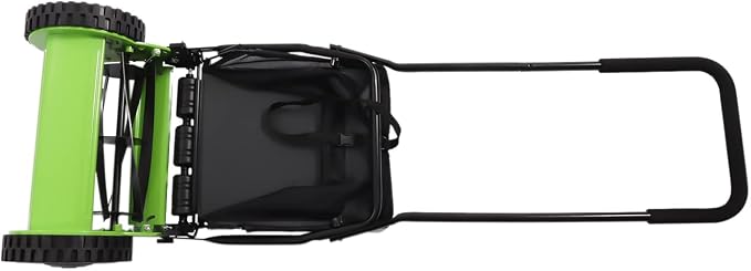 TFCFL Lawn Mower 12 inch Manual Push Reel Lawn Mower with 23L Collection Bag Adjustable Cutting Handle Height Lawn Mower, 5 Blades
