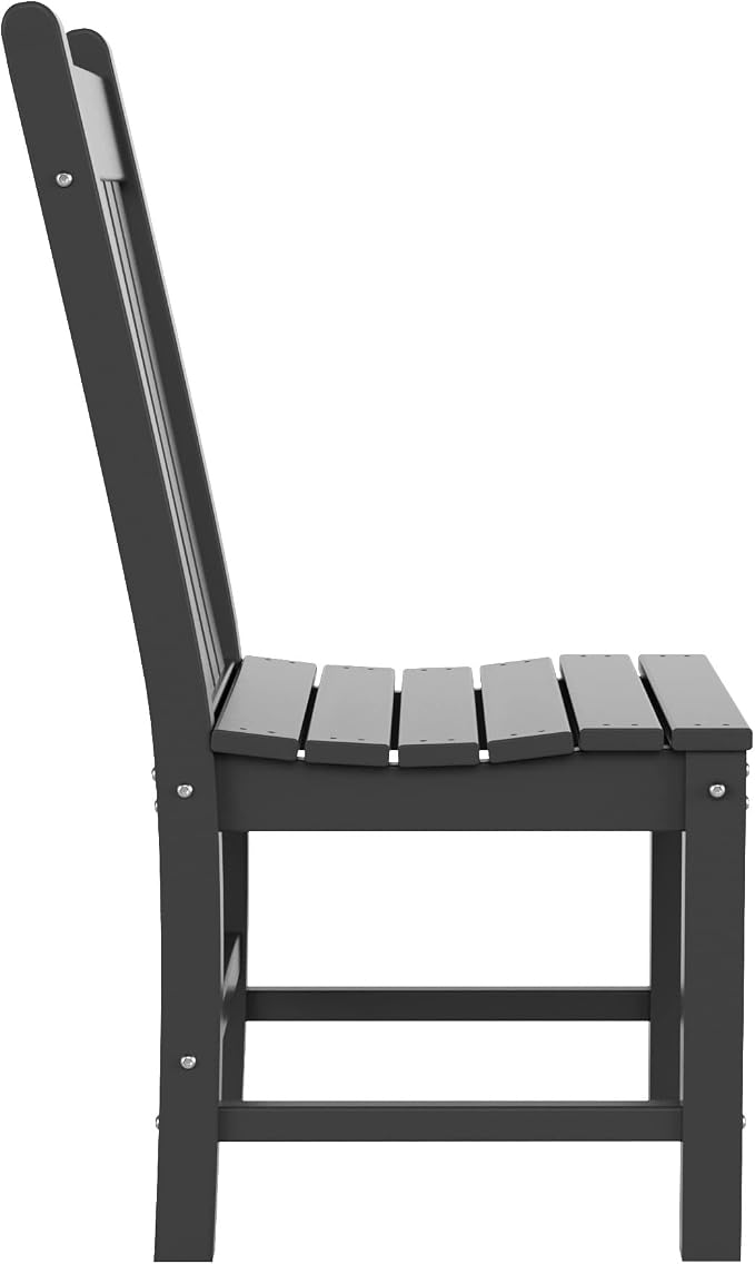 WestinTrends Malibu 6 Piece Outdoor Dining Set with Bench, All Weather Poly Lumber Patio Table and Chairs Set, 71" Trestle Dining Table with Umbrella Hole, 5 Patio Chairs with Bench, Gray