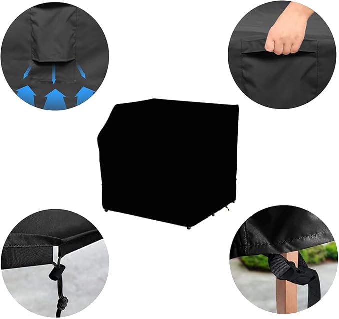 41 Inch Outdoor Patio Bar Set Cover Heavy Duty Waterproof Patio Furniture Tall Wicker Bar Set with Stools and Glass Top Table Chair Covers Outside