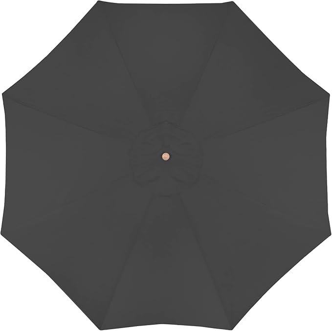 Northlight 8.5ft Outdoor Patio Market Umbrella with Wooden Pole, Gray