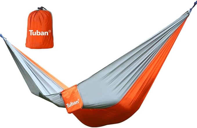 Camping Hammock, Hang Sheet People Double Camping Portable Parachute Hammock Outdoor Hiking Backpack Nylon Chair Swing(Orange)