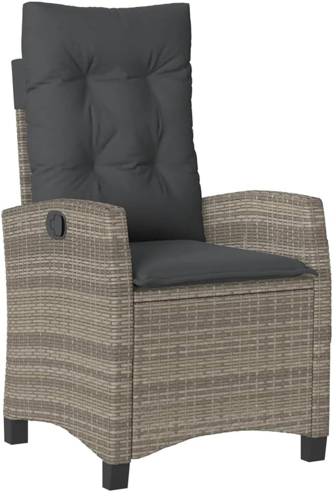 Patio Furniture Sets,Outdoor loveseat,Patio Conversation Sets,5 Piece Patio Dining Set with Cushions Gray Poly RattanSuitable for Patio, Garden, Gazebo Low