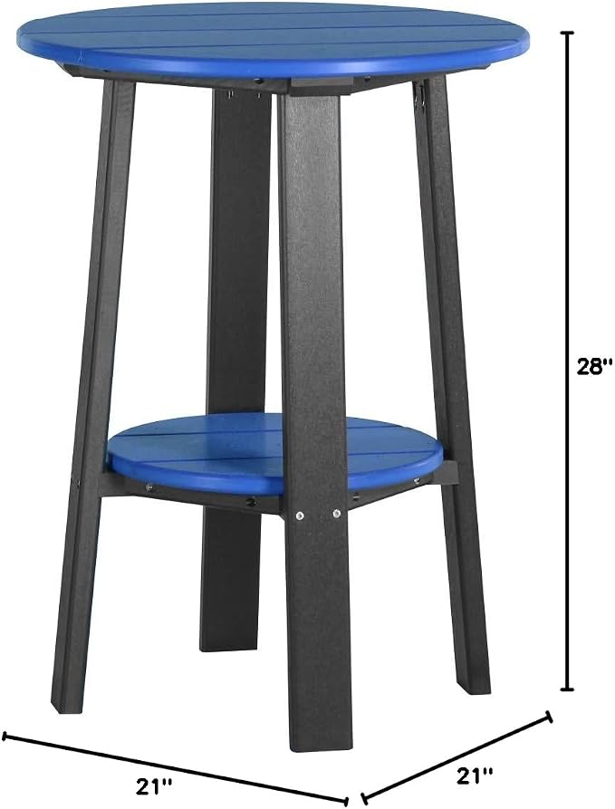LuxCraft Deluxe End Table 28" Blue/Black