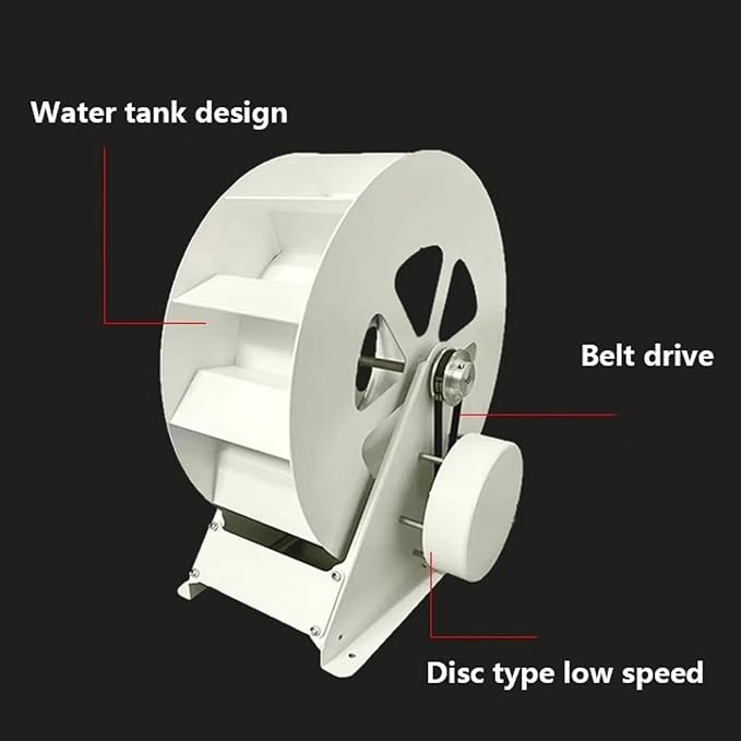 100W Water Turbine Generator, Atmospheric Water Generator, Low Speed Hydroelectric Generation Equipment, Outdoor Waterwheel Micro Hydro Generators for Creek