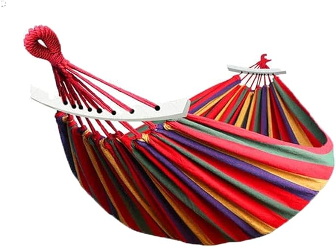 NOBRIM Camping Hammock Thickened Fabric Canvas Hammocks Travel Swing Hanging Bed with Bag Hammock for Travel Camping Camping Accessories
