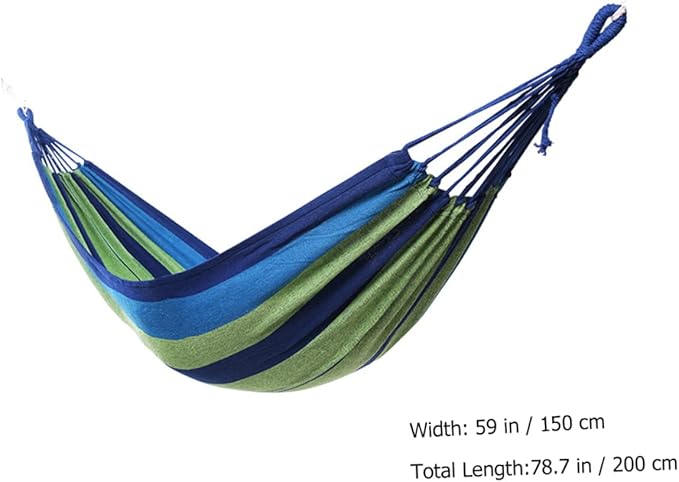 Toddmomy Thickened Canvas Double Hammock Portable Swing Hammock for Outdoor Easy to Assemble