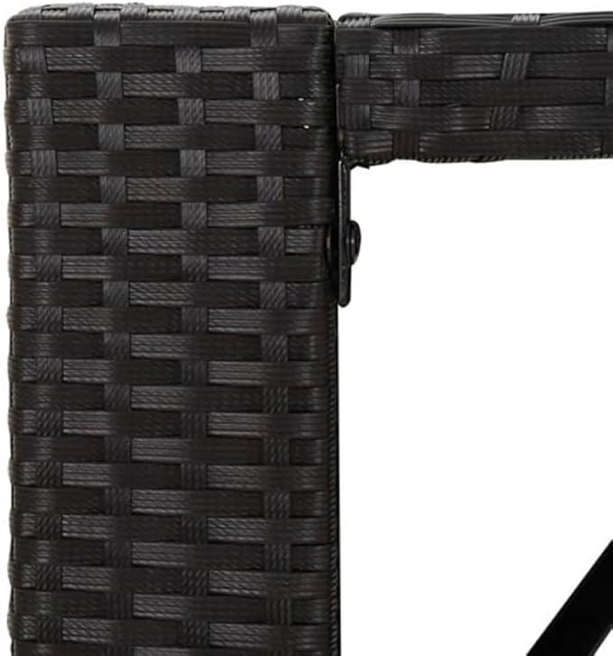 Outdoor Seating Furniture,Outdoor Conversation Sets,5 Piece Patio Bar Set Black Poly RattanSuitable for Patio, Garden, Gazebo Low