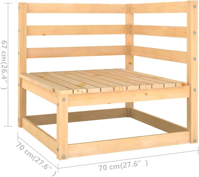 5 Piece Patio Lounge Set with Cushions, Patio Conversation Set Porch Furniture Set Outdoor Dining Sets Sectional Sofa for Exhibition Poolside Piazza Garden Solid Wood Pine