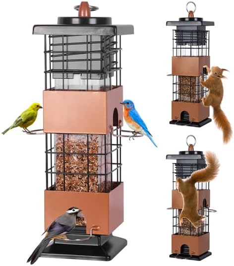 Squirrel Proof, Hanging Bird, Large that Attract Cardinals, Chickadees, and Many More