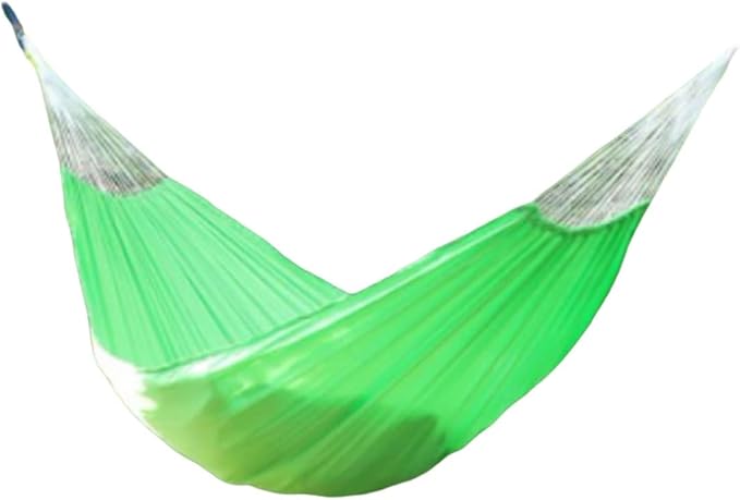 Portable Polyester Hammock Outdoor Camping Multifunctional Lightweight Portable Easy to Install Tree Hanging Hammock Comfortable(Green)