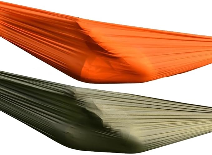 2 Pieces Double Hammocks, Garden Thickened Comfortable Hammock Chair, Tie Rope/Carabiner/Storage Bag, Load Bearing 200kg/440.9lbs