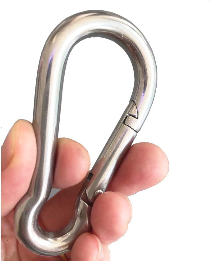 Hammock Hanging Kit, Hammock Chair Hook Eye Hooks Heavy Duty Hooks Stainless Steel Hammock Hook Carabiner Set Swing Hardware for Hanging Yoga Hammock Swing Chair Indoor Outdoor