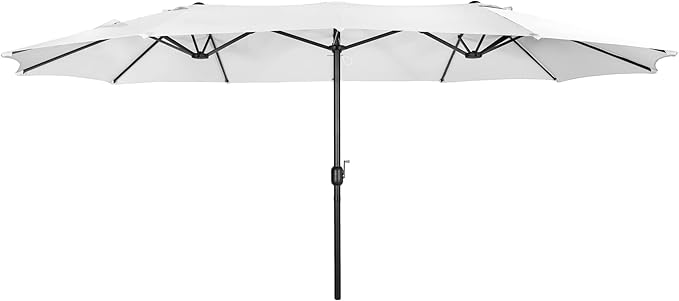 WO Home Furniture Patio Umbrella Twin Double (Extra Long) Outdoor Extra Long Umbrella 15' ft x 9' ft