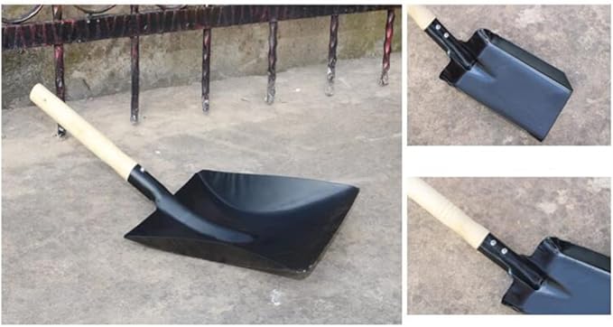 Yardwe Carbon Steel Shovel 16.92In Lightweight Multi-Purpose Hand Tool for Gardening BBQ Ash Removal Camping and Outdoor Use