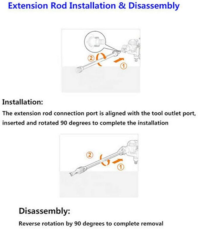 5.9 inch Short Lance Extension Rod Adapter for Worx WG629E WG630 WU629 WG644 Hydroshot Pressure Washer Accessories