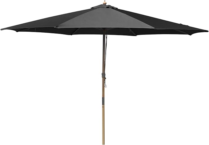 Yescom 13ft Coastal Solid Beech Wood Umbrella Pulley Lift Commercial Base with Wheel Included for Beach Club Seaside Restaurant Terrace Resort Poolside