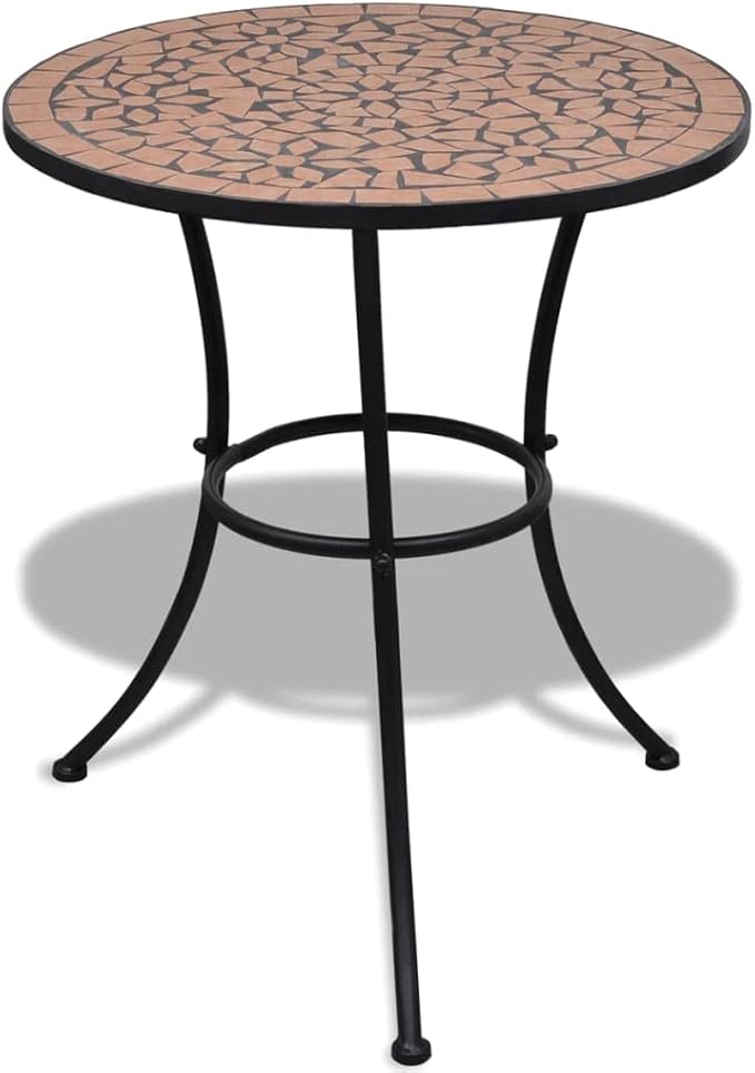 Bistro Set,Patio Lounge Set,Outdoor Patio Furniture,Outdoor Chat Conversation Set,Garden Furniture Sets,for Patio,Backyard,Garden,3 Piece Ceramic Tile Terracotta