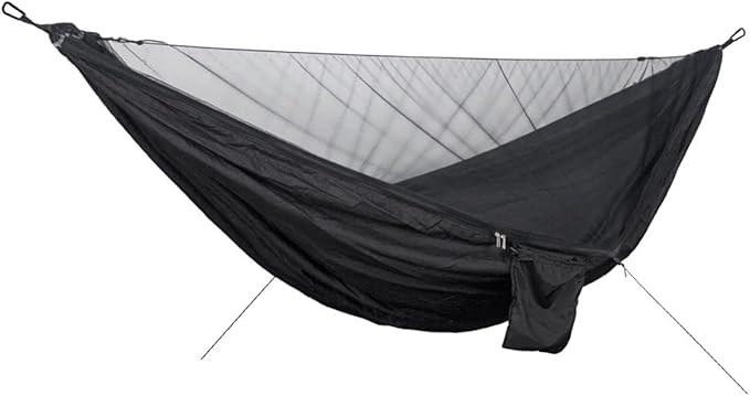 Ultralight Travel Hammock with Mosquito Net, Portable Outdoor Double Hammock with Tree Straps, Parachute Nylon Hammock Swing, for Travel Beach Patio (Color : D, Size : 290x140cm)