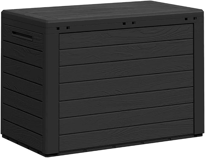 Storage Box Anthracite Polypropylene 30.7x17.3x21.7 in,Durable Garden Storage Box | Weather Resistant & Stylish | Outdoor Patio, Balcony, and Terrace Use Storage Boxes