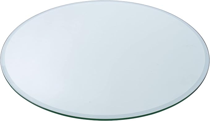 Spancraft 13" Inch Round 3/8" Thick Clear Glass Table Top with Flat Polished Edge and Tempered Glass, Replacement Glass Table Top, Great for Dining Tables, end Tables, and Outdoor Patio Table Tops or