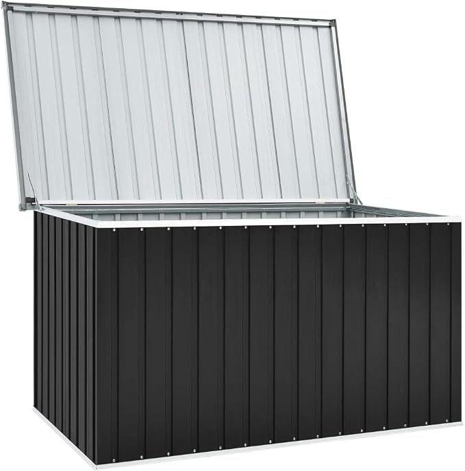 Patio Storage Box,deck box,outdoor storage box,toolbox,patio furniture,Easy to open and close with hinged lid, Anthracite 67.3"x39"x36.6"