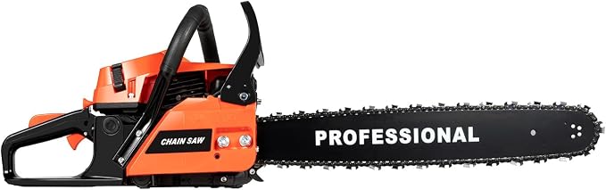 58cc Gas Chainsaws 20 Inch Bar Length Power Chain Saws, Gas Powered Chainsaw 2 Stroke Handheld Gasoline Chain Saw for Cutting Wood Outdoor Garden Farm Home Use with Tool Kit
