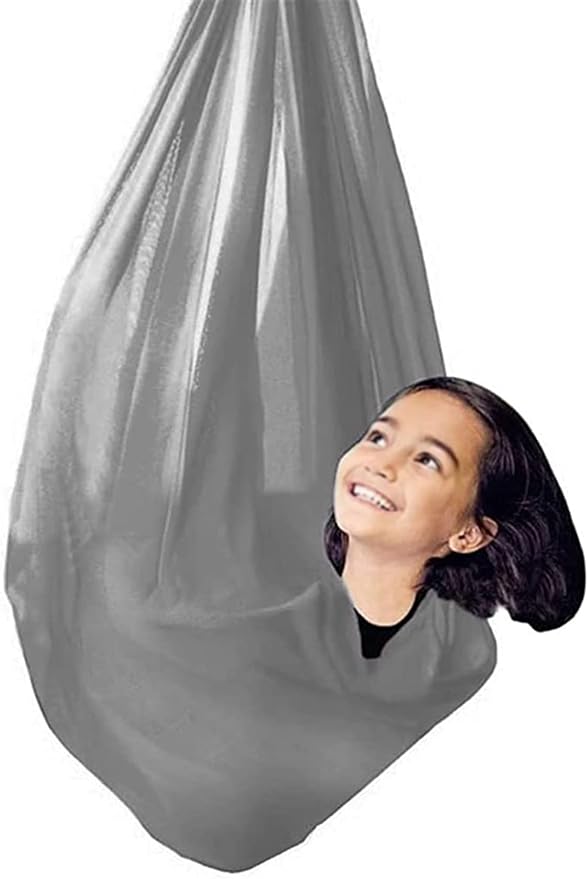 Indoor Swing, Therapy Swing Snuggle Cuddle Hammock With Special Needs For Kids And Adults Sensory Disorders, ADHD, Autism, Anxiety, Sensory Integration ( Color : Gray , Size : 150*280CM/59*110in )