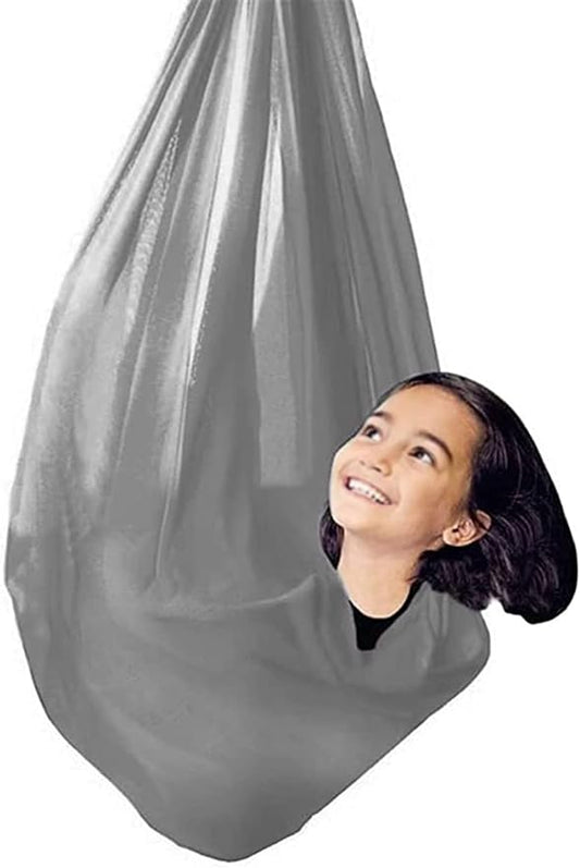 Indoor Swing, Therapy Swing Snuggle Cuddle Hammock With Special Needs For Kids And Adults Sensory Disorders, ADHD, Autism, Anxiety, Sensory Integration ( Color : Gray , Size : 150*280CM/59*110in )