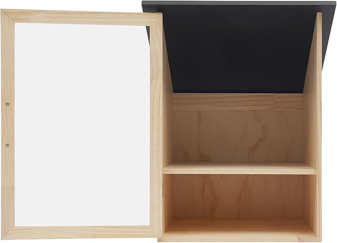 Outdoor Library Book Box Literature Exchange Kit Outdoor Wood Cabinet for Sharing Books Community Literature, Flyers, Newspapers (2 Tiers, 16 x 22.63in)