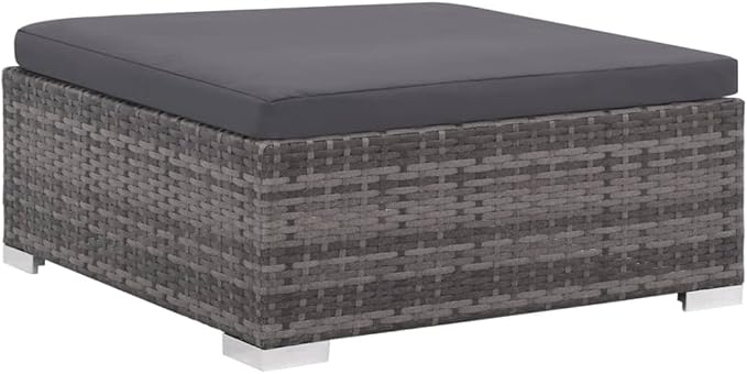 Patio Lounge Set with Cushions,Outdoor Tables and Chairs,Outdoor Furniture Sets,Patio Conversation Sets,for Garden,Deck,Backyard,8 Piece Poly Rattan Gray