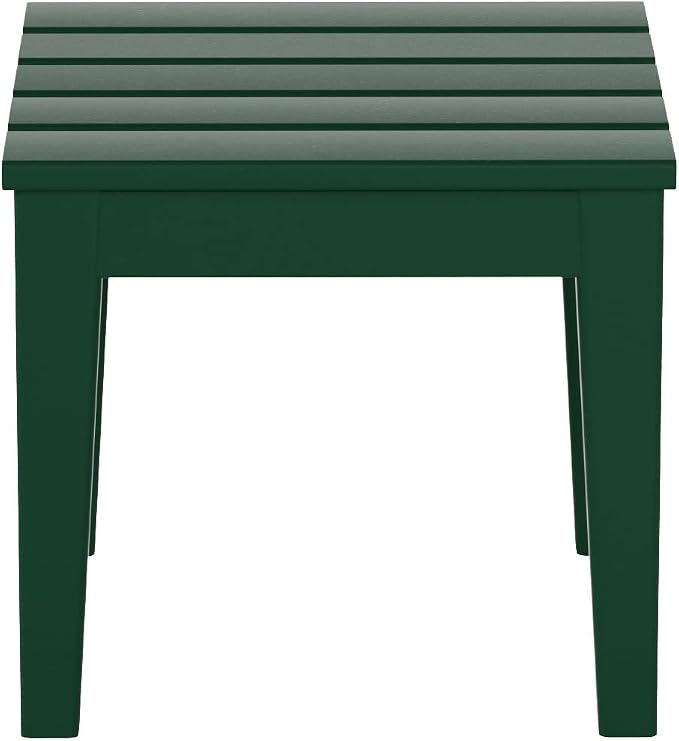 WestinTrends Ashore Outdoor Patio Modern Adirondack Side Table, Dark Green