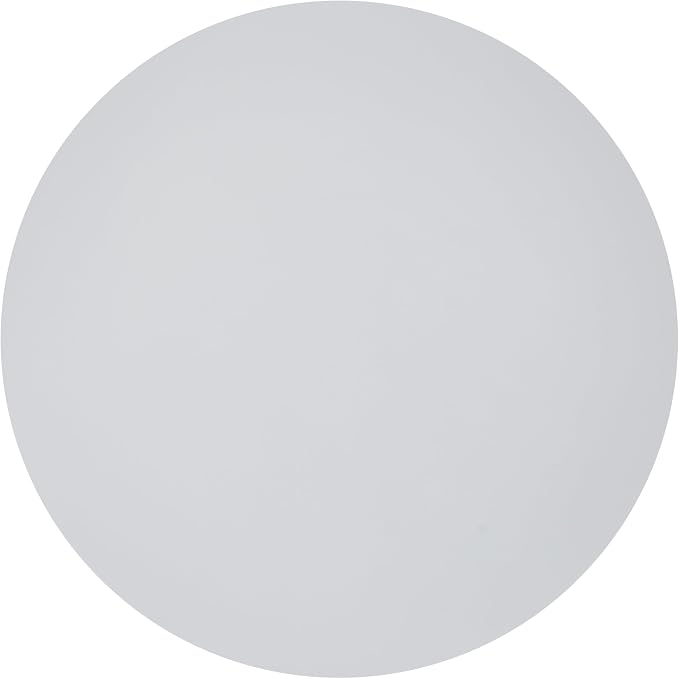 LeisureMod Bello 35" Round Outdoor Dining Table, Modern Black Metal Patio Bistro Table with Pedestal Base, Weather-Resistant Accent Table for Balcony, Garden, Deck, Backyard & Cafe, White