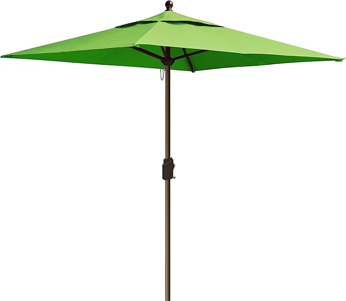 EliteShade USA 10-Year-Non-Fading 6x6Ft Square Market Patio Umbrella, UPF 50+ UV Protection Performance Sun Umbrella, Heavy Duty Commercial Grade Outdoor Table Umbrella with Crank, Windproof Vented Top for Garden, Pool, Deck and Outdoor Playsets, Macaw...