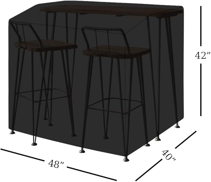 Bar Height Outdoor Patio Set Cover Heavy Duty Waterproof 48 inch Patio Bar Height Table and Chairs Set Cover