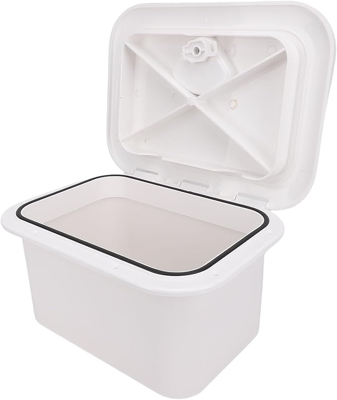MAVIS LAVEN Marine Boat Storage Box, ABS Lockable Deck Storage Compartment for Yachts and Fishing Boats, 37.5x27x17.5cm, Organized Fishing Gear