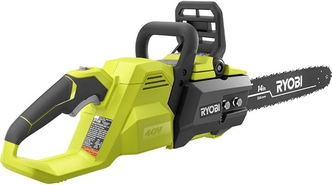 Ryobi 14 in. 40-Volt Baretool Brushless Lithium-Ion Cordless Chainsaw, 2019 Model RY40530, Li-Ion 40V, (Battery and Charger Not Included)