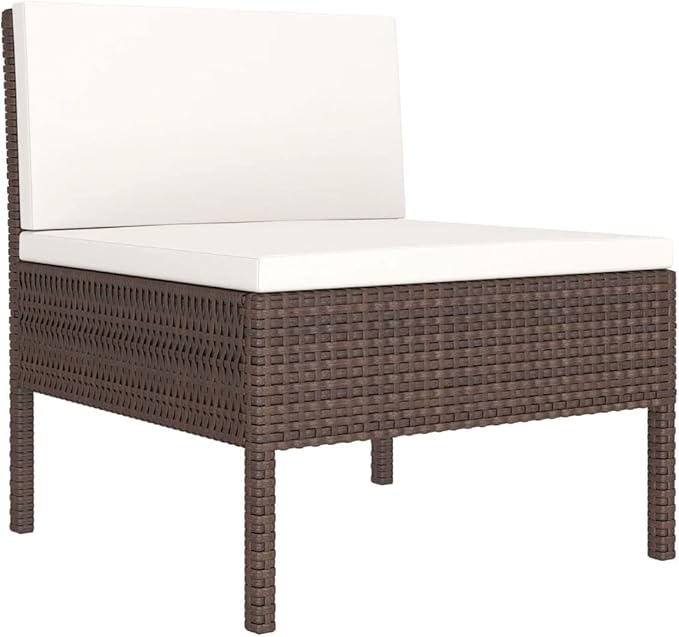 9 Piece Patio Lounge Set with Cushions,Patio Sofa,Outdoor Daybed,Patio Seating,Outdoor Furniture SetsPatio Conversation Sets,Modern Set,Outdoor Patio Chairs,for Backyard,Garden, Poly Rattan Brown