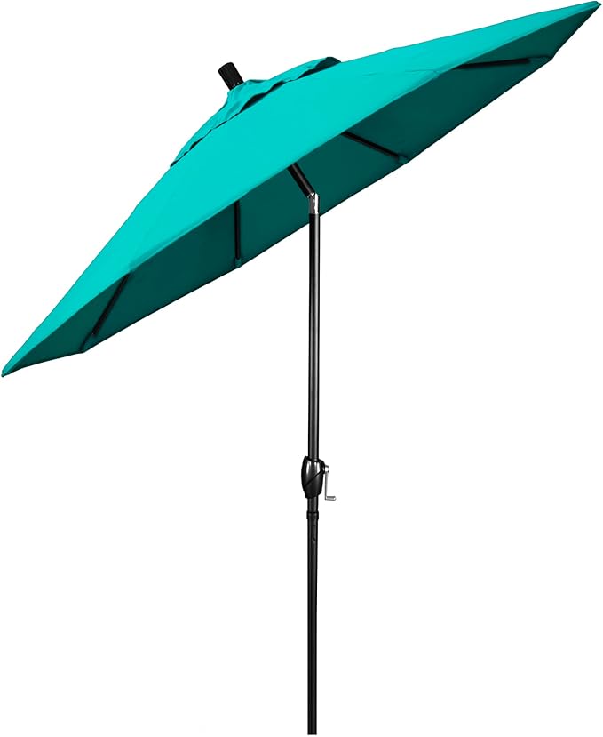 California Umbrella 7.5' Round Aluminum Market Umbrella, Crank Lift