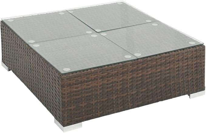 Patio Sofa Set with Cushions,Outdoor Patio Furniture,Conversation Furniture,Patio Furniture Sets,for Terrace,Garden,Backyard,6 Piece Poly Rattan Brown