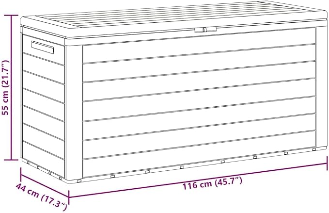 Outdoor Storage Box 50 Gallon, Durable Polypropylene Deck Box for Garden, Patio, Garage, Brown Waterproof Storage Container for Cushions and Tools