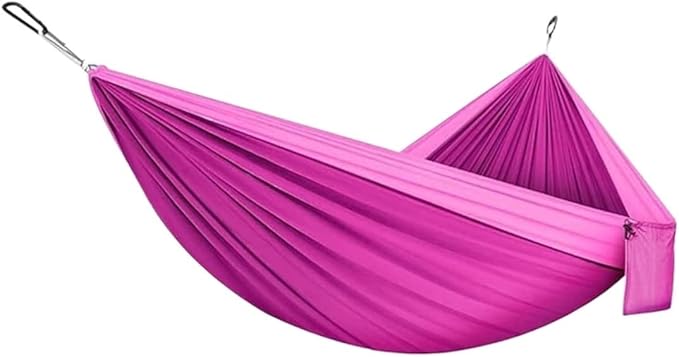 Camping Hammock Bed Double & Single Hammock Portable Nylon Parachute Hammocks Swing for Indoor Outdoor Garden Hiking Travel Backpacking Hammock Swing (Color : D)