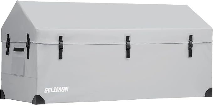 174 US Gallon Outdoor Storage Box Waterproof Soft Shell Tarpaulin Deck Box for Patio Furniture Outdoor Cushions, Throw Pillows, Garden Tools