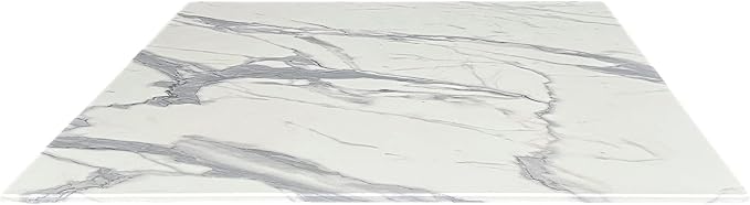 Holland Bar Stool 32" x 32" White Marble, Indoor/Outdoor All-Season EuroSlim Table Top
