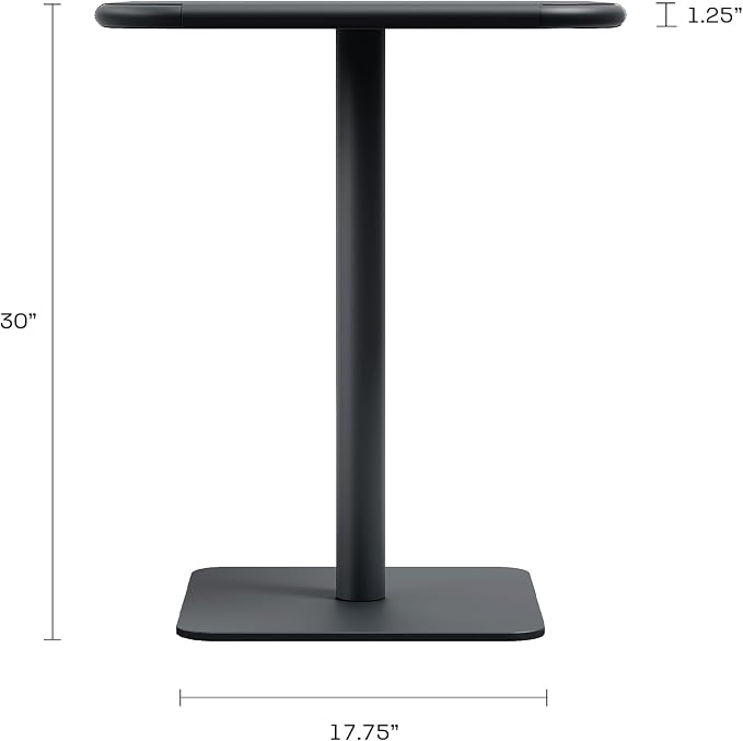 Jamesdar, Haley, Square Heavy Duty Commercial Steel Bistro Dining Table, All Steel Construction, Indoor Outdoor Restaurant & Café Use, 300 lb Capacity, 24" D x 30" H, Black