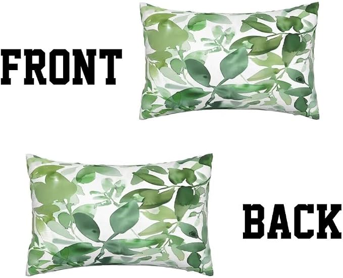 Green Pillows Pack of 2 60x80 cm/24x32 Inch, Plant Pillow Covers Winter Decorative Pillows, Soft Throw Pillow Covers Rectangle Pillow Cover with Hidden Zipper, Modern Home Decor Aeshetic, Gifts -hs111