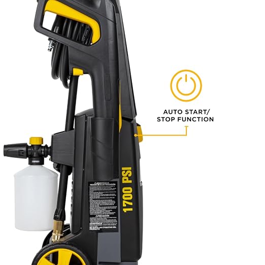 BE Power Equipment 1700 PSI 1.7 GPM Cold Water Corded Electric Pressure Washer
